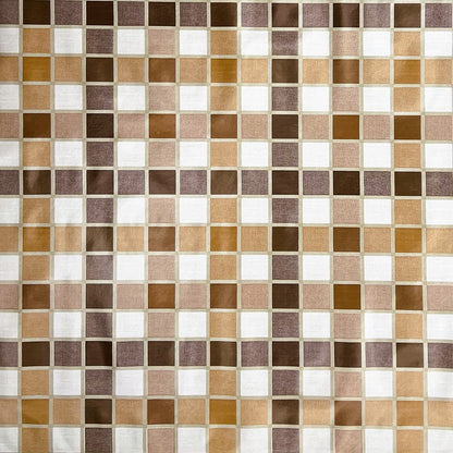 abwaschbare Tischdecke, Wachstuchtischdecke, Wachstuch, eckig rund oval Fliesen Mosaik braun beige