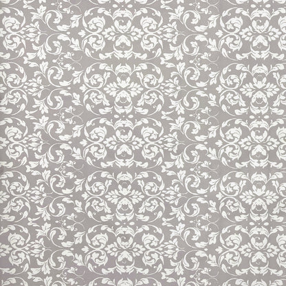 abwaschbare Wachstuch Tischdecke eckig rund oval Barock Ornamente Linien hellgrau