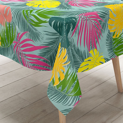 Wachstuch Tischdecke B5008-01 Dschungel Monstera Palmen eckig rund oval