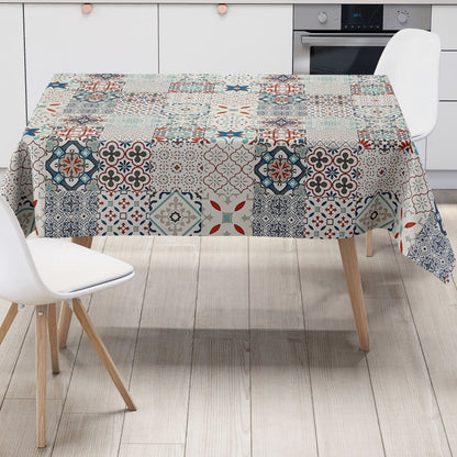 abwaschbare Wachstuch Tischdecke eckig rund oval kaufen Fliesen Mosaik wachstuchshop24