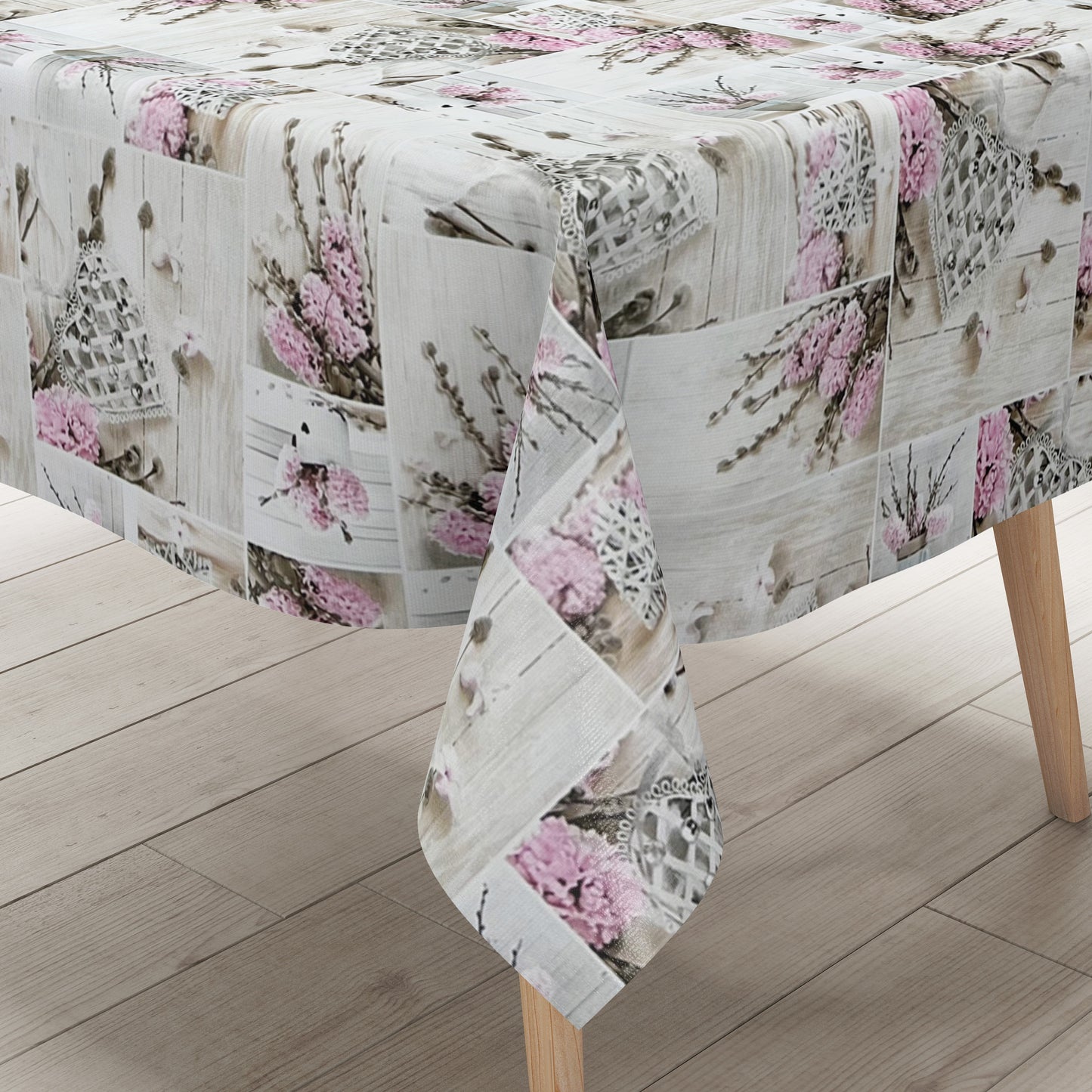 Wachstuch Tischdecke Blumen eckig rund oval Holz