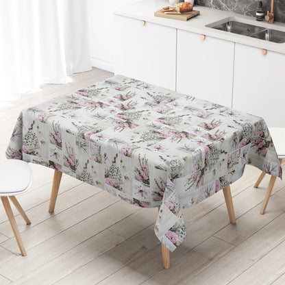 Wachstuch Tischdecke Blumen eckig rund oval Holz