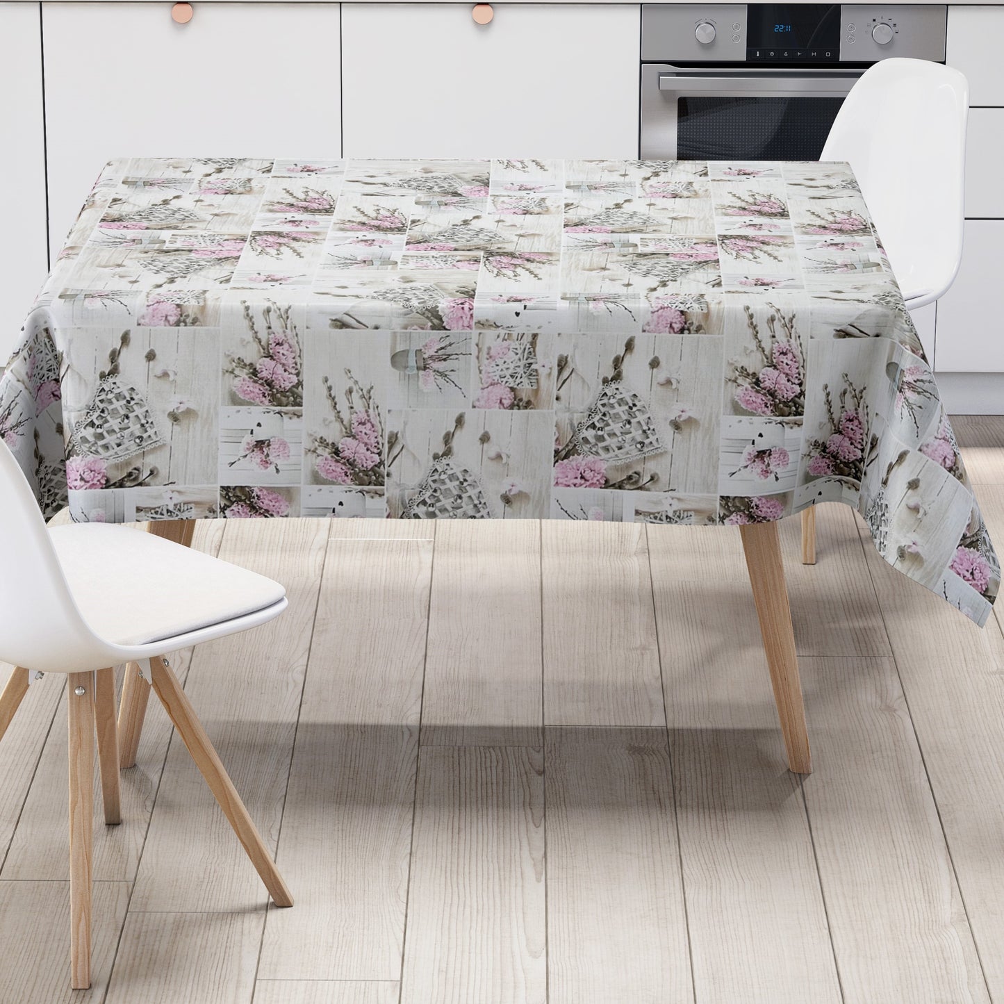Wachstuch Tischdecke Blumen eckig rund oval Holz