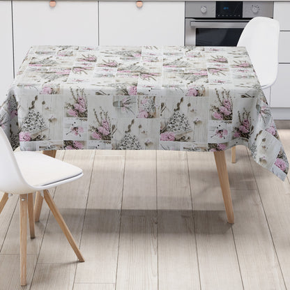 Wachstuch Tischdecke Blumen eckig rund oval Holz