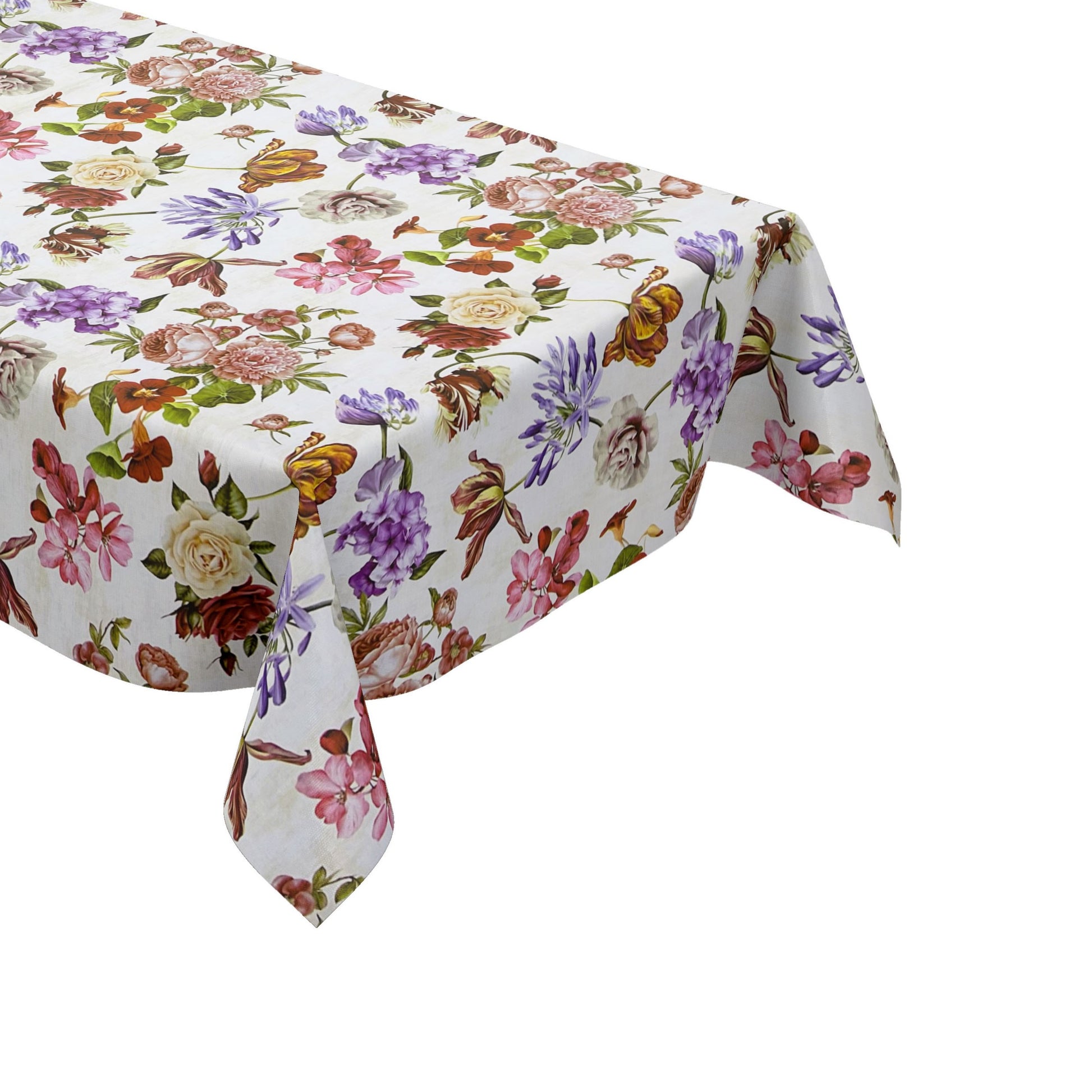 abwaschbare Wachstuch Tischdecke eckig rund oval kaufen kevkus rosen blumen blüten wiese 