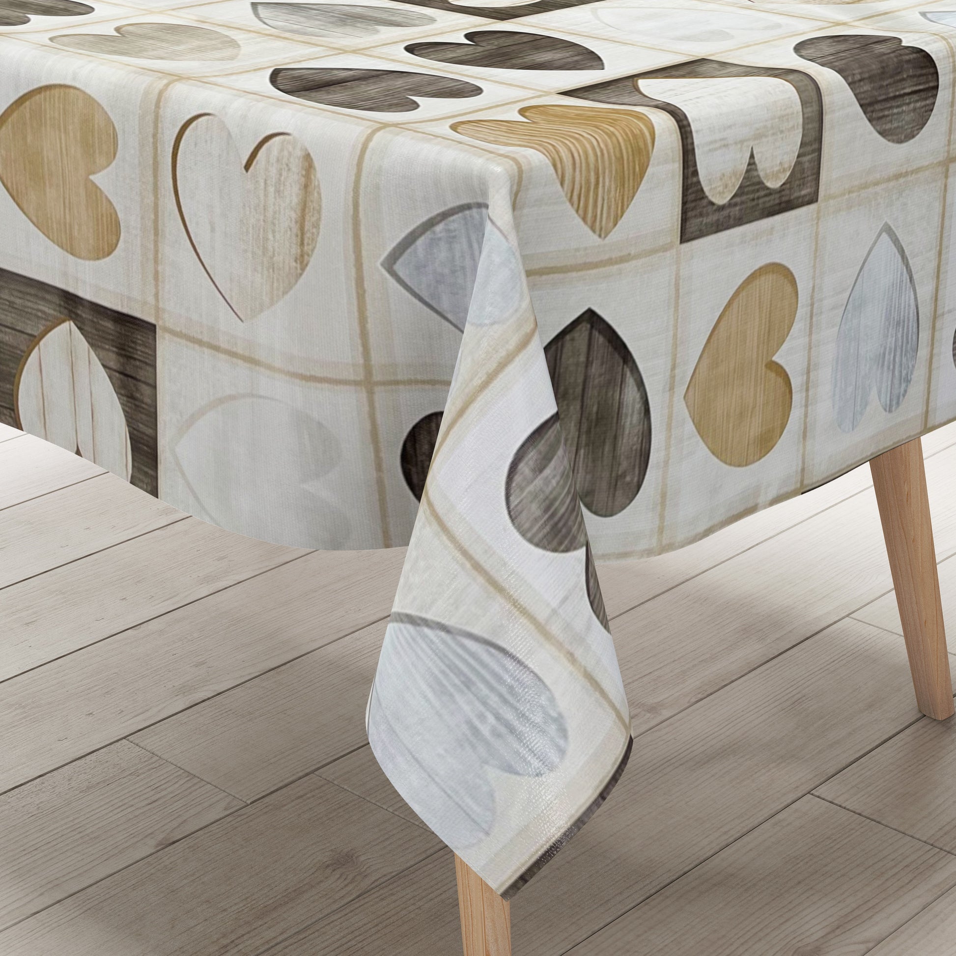 abwaschbare Wachstuchtischdecke Holzmotiv eckig rund oval kevkus wachstuchshop24pro.com