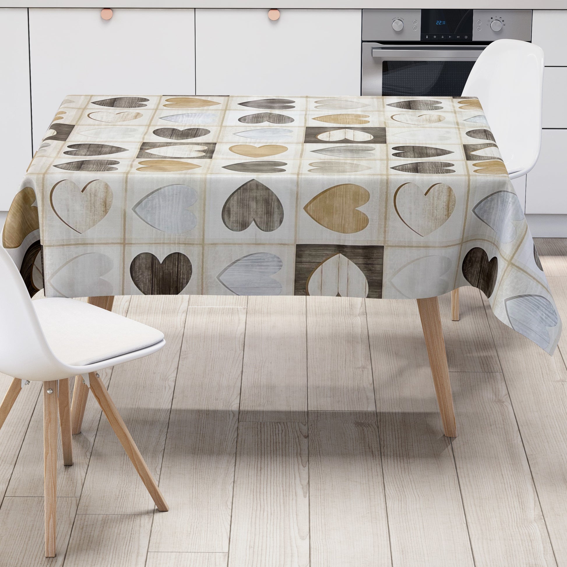 abwaschbare Wachstuchtischdecke Holzmotiv eckig rund oval kevkus wachstuchshop24pro.com