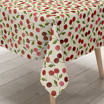 Wachstuch Tischdecke kirschen