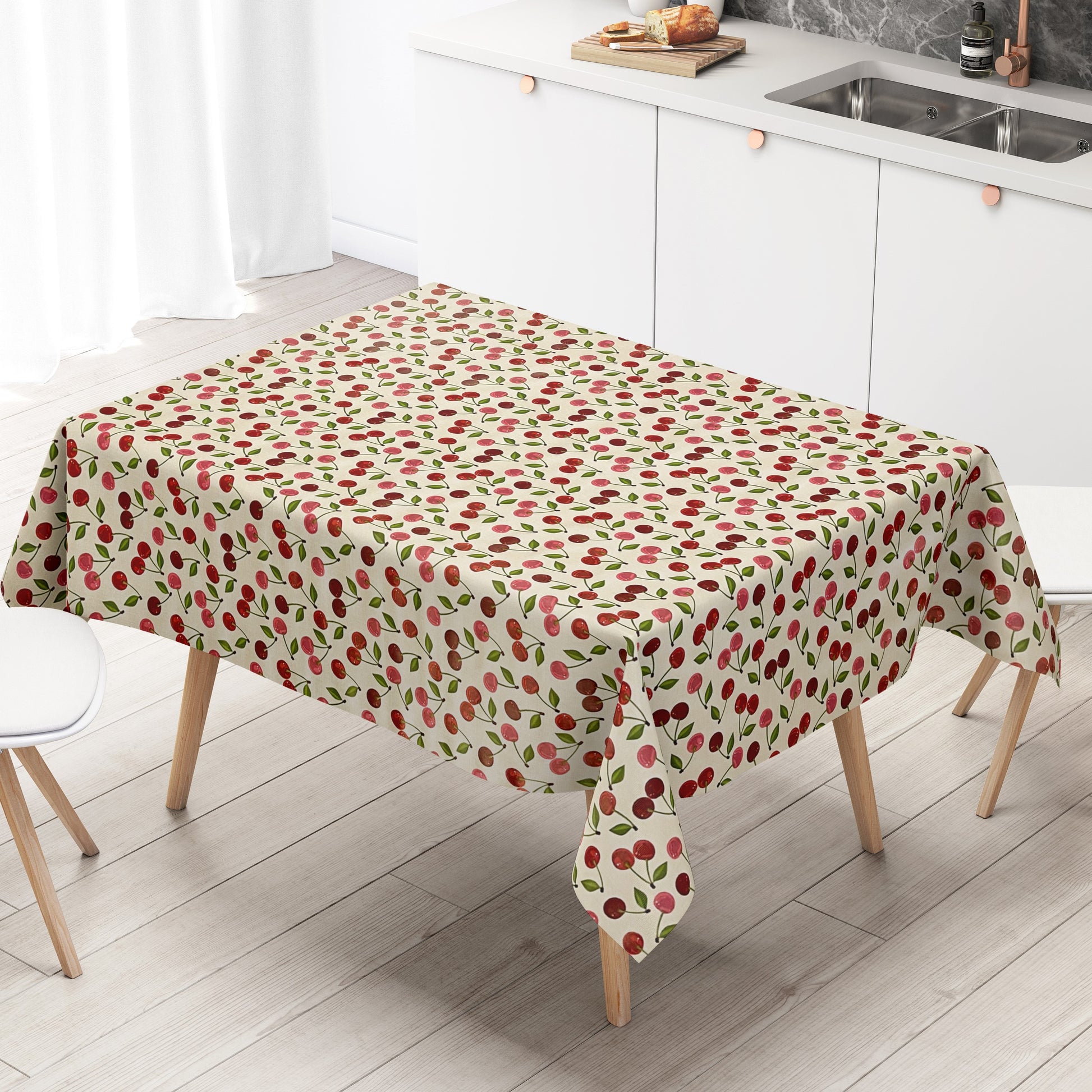 Wachstuch Tischdecke kirschen