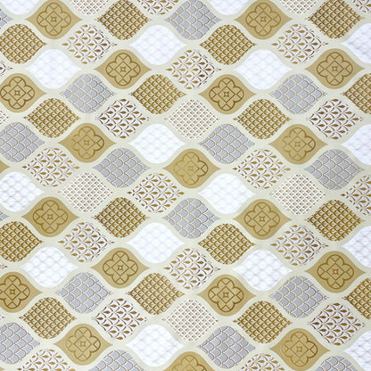 Wachstuch Tischdecke abwaschbar pvc Weihnachten gold beige Tannenzapfen eckig rund oval kaufen