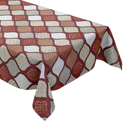 Wachstuchtischdecke PVC Tischdecke Wachstuch wachstuchshop24 Weihnachten rot gold eckig rund oval kaufen
