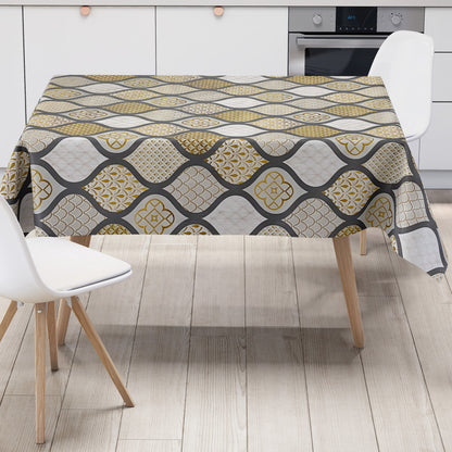 PVC Tischdecke eckig rund oval weihnachten gold grau Wachstuch kaufen