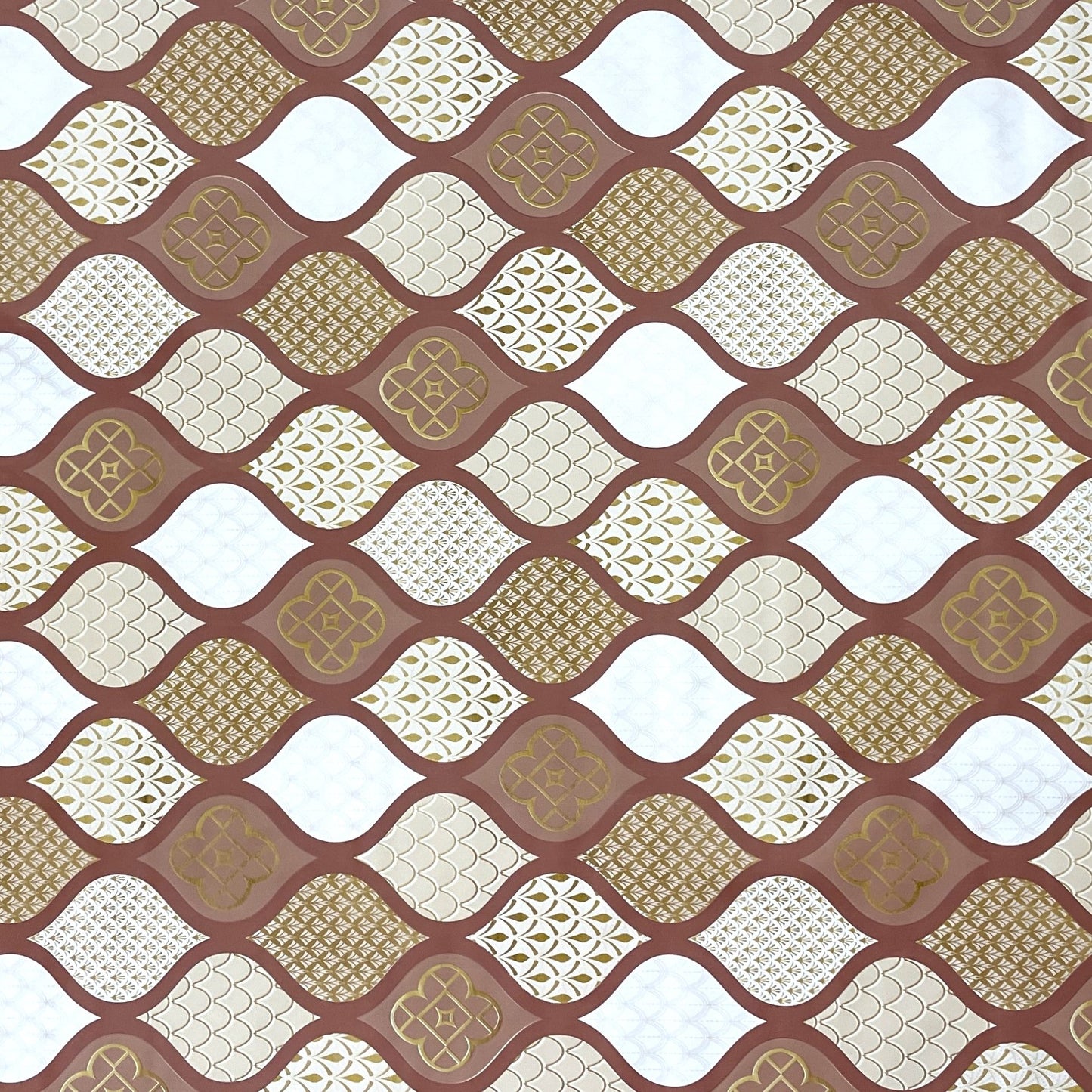 Oilcloth tablecloth embossed Christmas B6014-06 cones gold burgundy brown square round oval