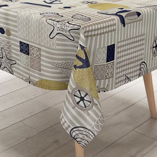 Wachstuch Tischdecke maritim