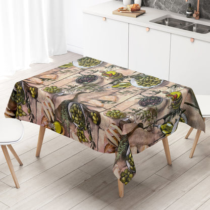 Rouleau de toile cirée au mètre BC70 bois olives méditerranée