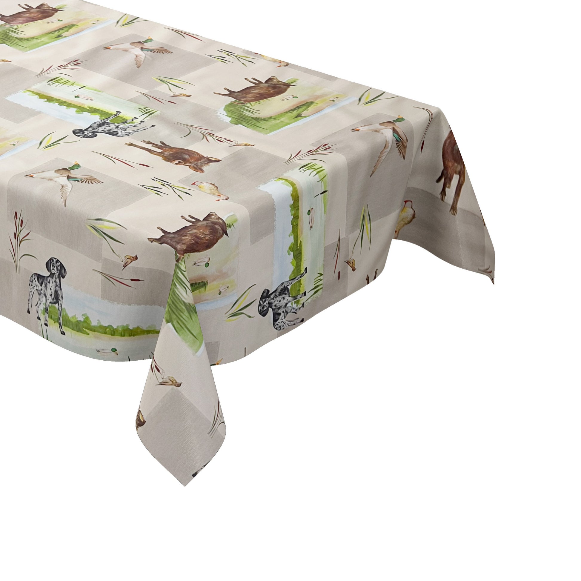 Wachstuch Wild Jagdmotiv Hund