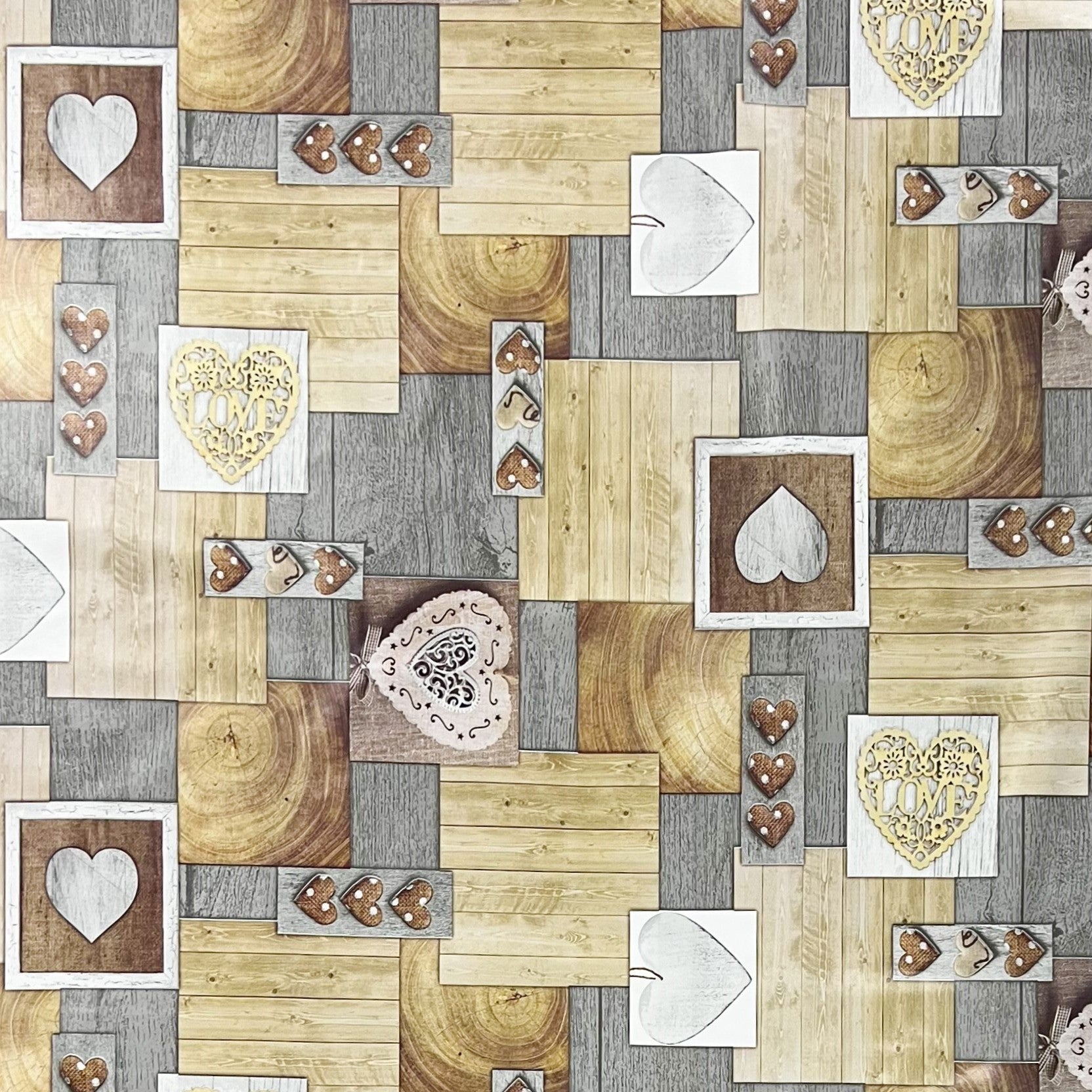 Wachstuch Tischdecke Holz