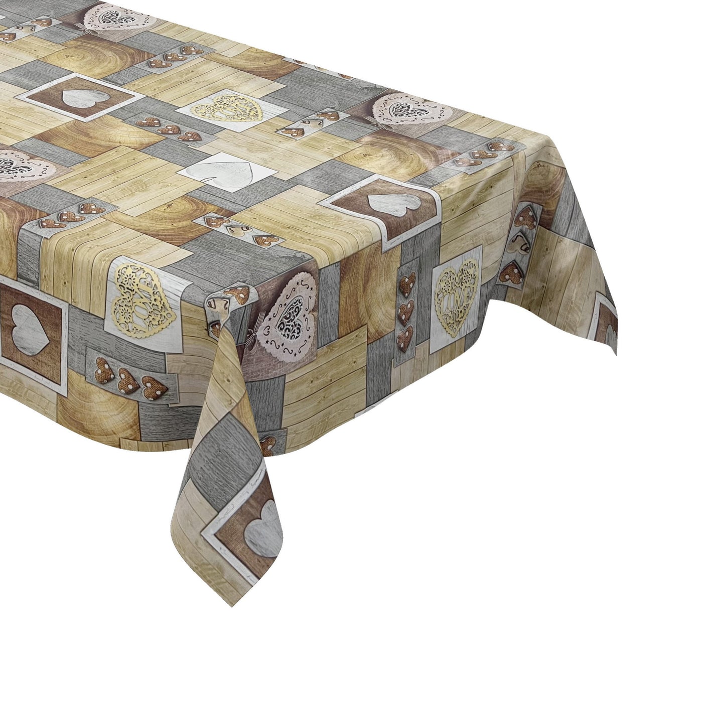 Wachstuch Tischdecke Holz