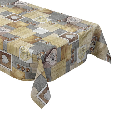 Wachstuch Tischdecke Holz