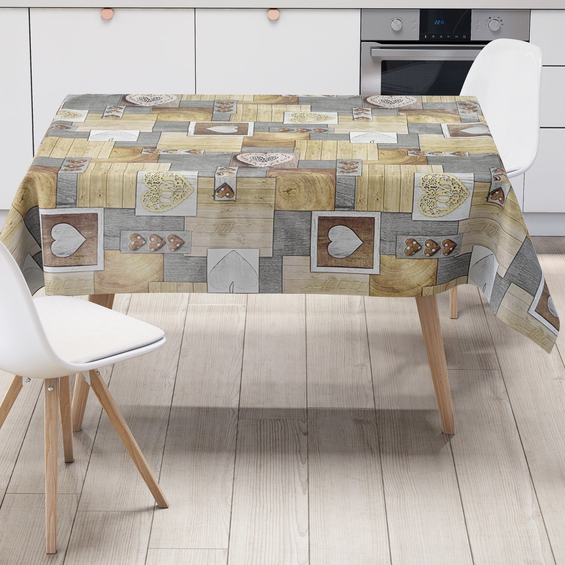 Wachstuch Tischdecke Holz