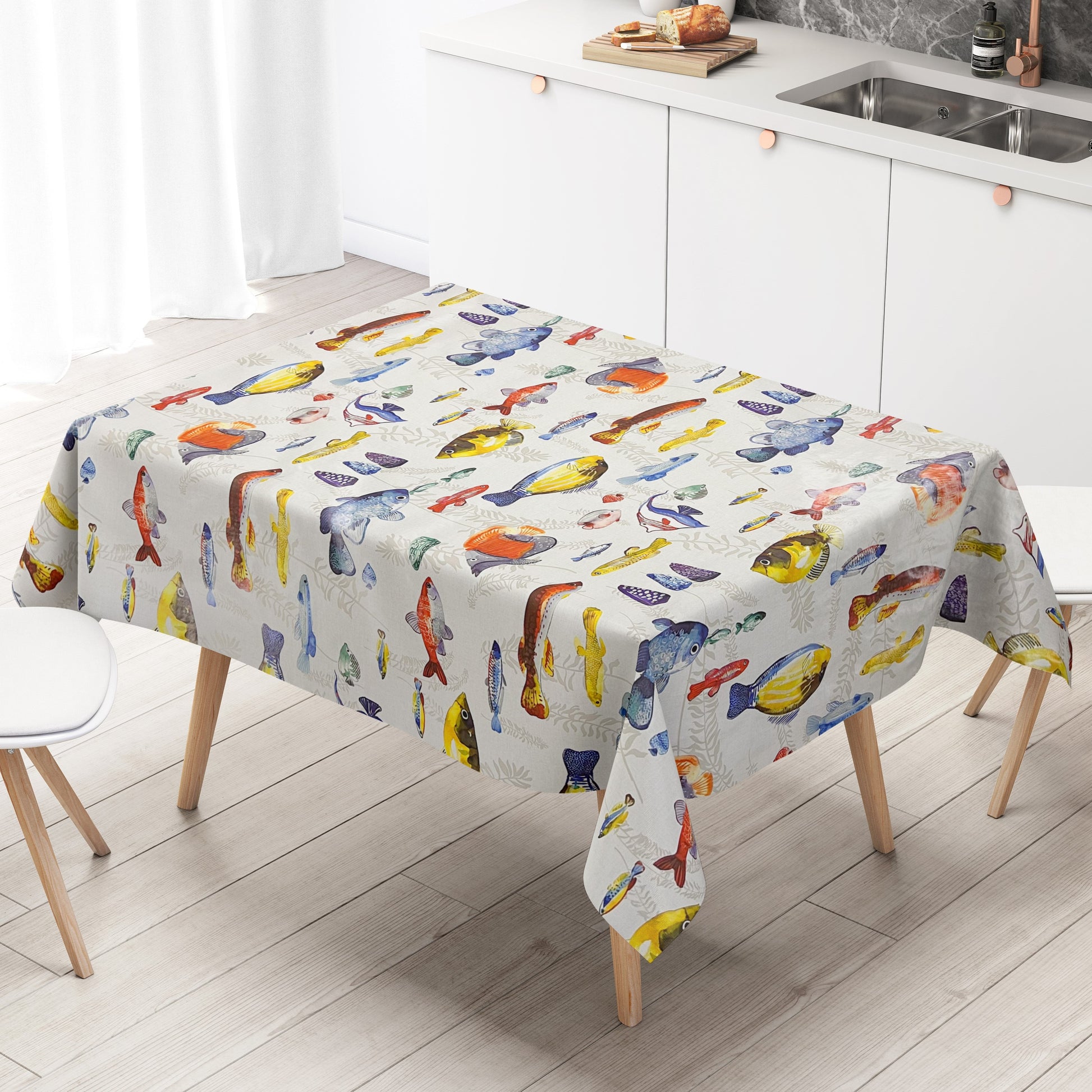 Wachstuchtischdecke Fische