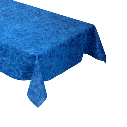 Nappe en toile cirée C142602 bleu marbré angulaire ronde ovale