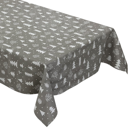 KEVKUS oilcloth tablecloth Christmas CY61 gray square round oval