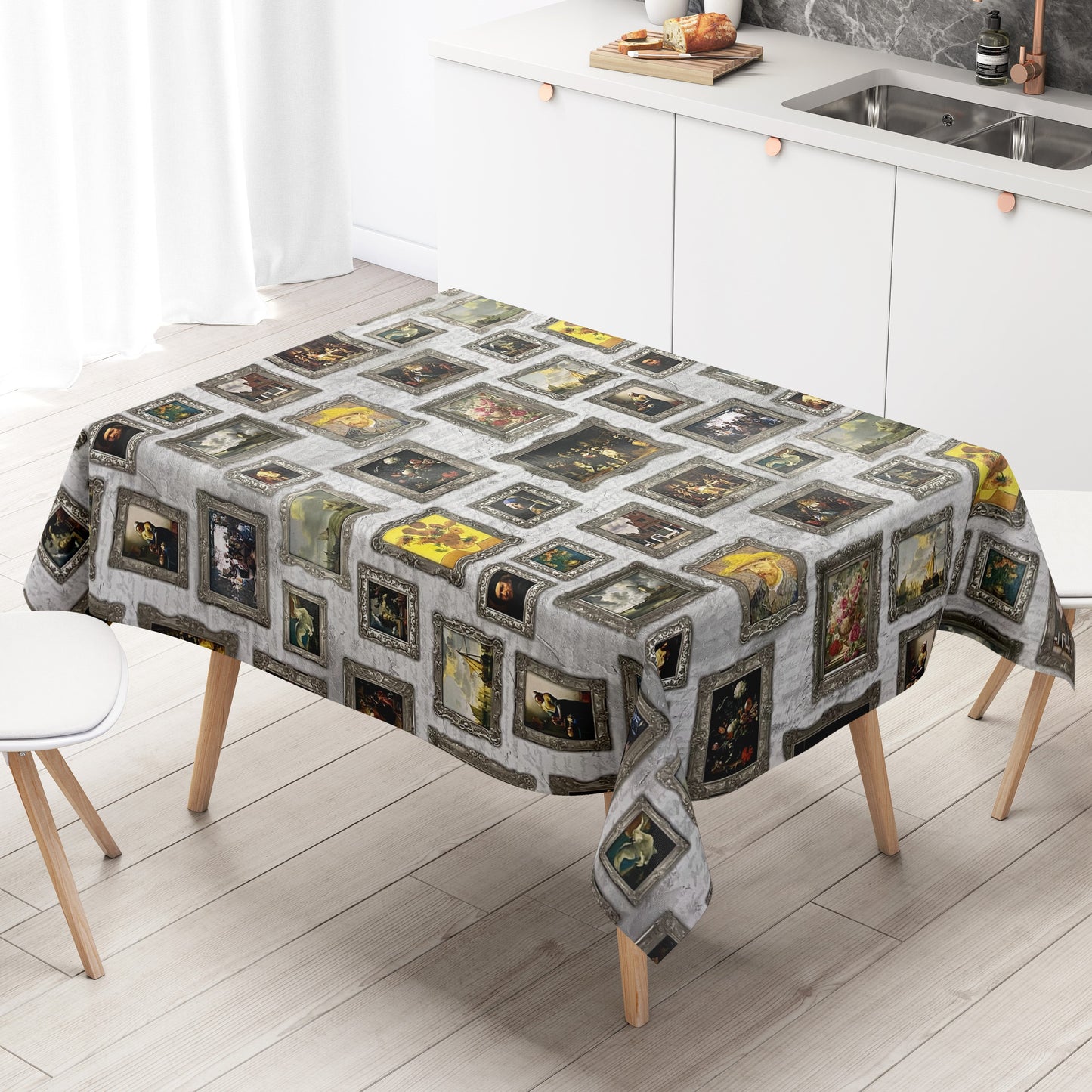 Wachstuch Tischdecke K-BE4214 Barock Renaissance eckig rund oval