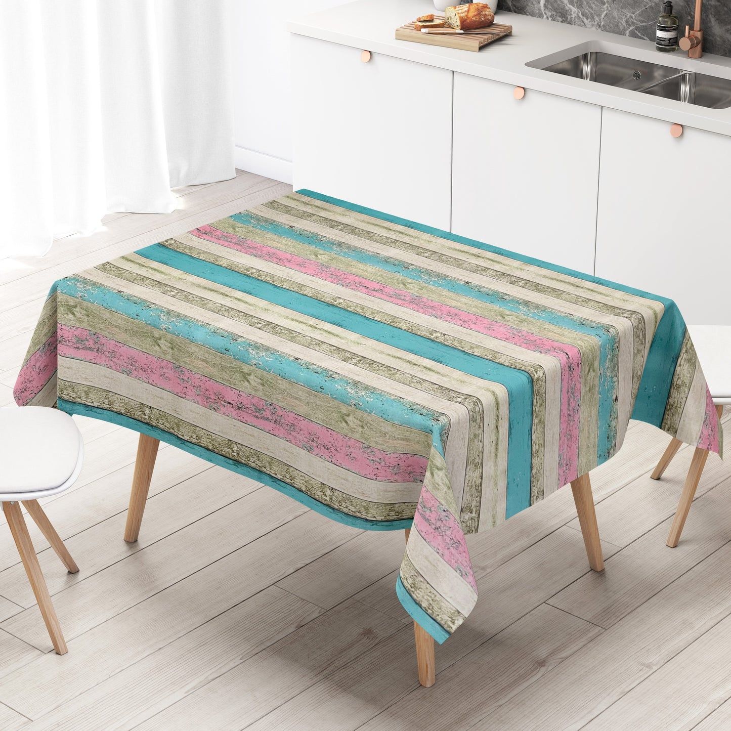 abwaschbare Wachstuchtischdecke Holu Holzdielen