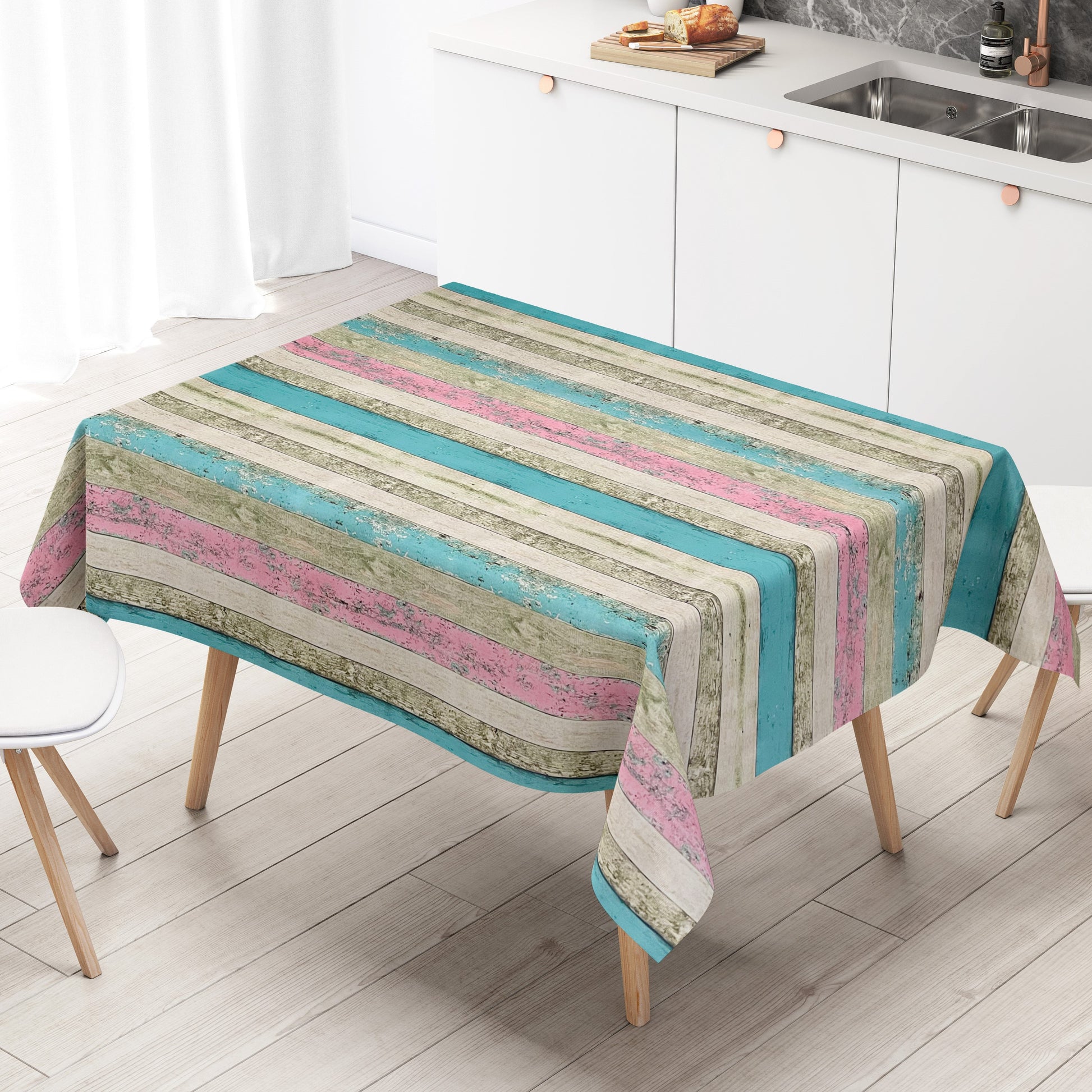 abwaschbare Wachstuchtischdecke Holu Holzdielen