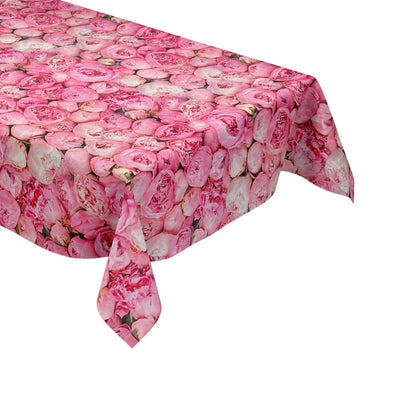 Wachstuch Tischdecke Rosen Pfingstrosen rosa