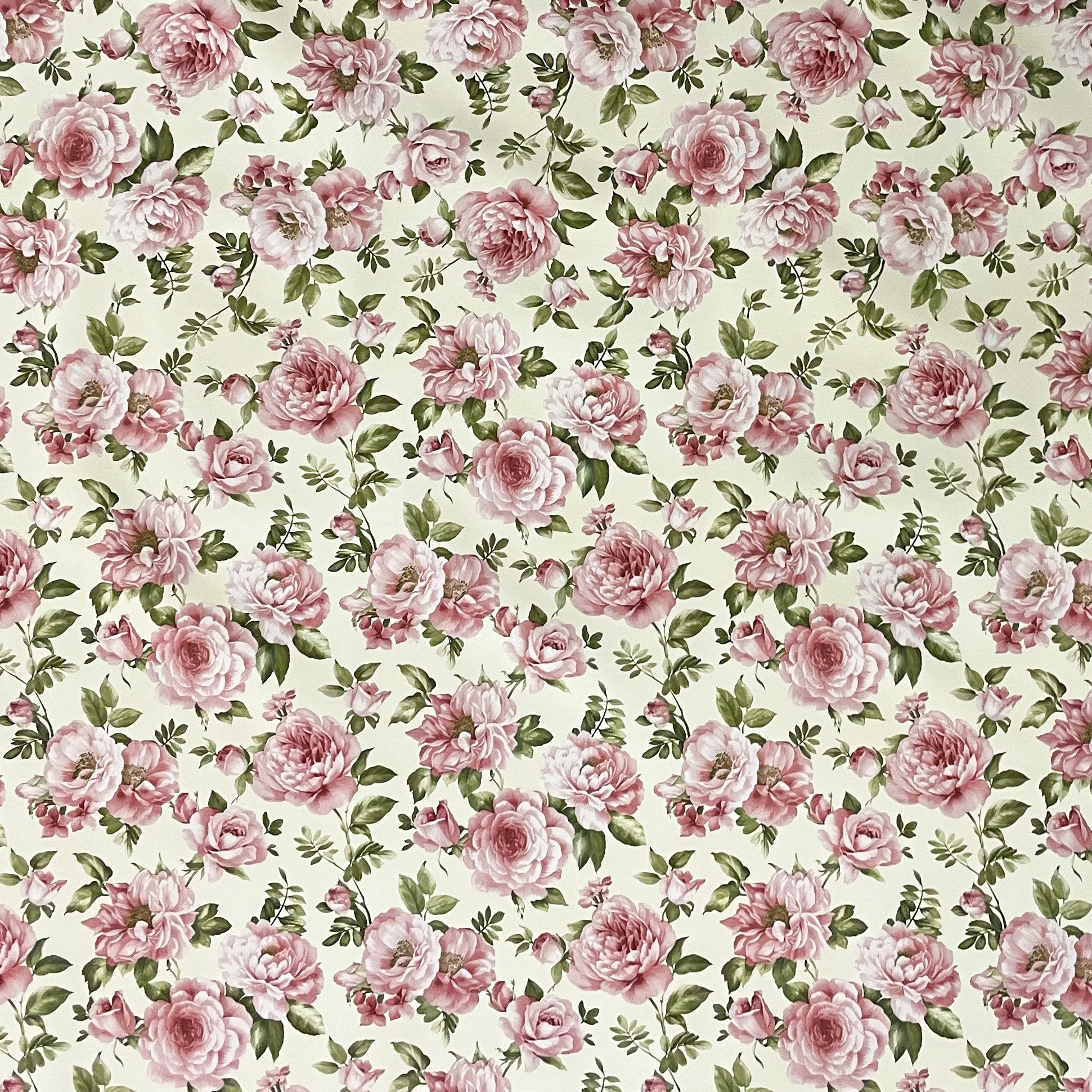 Wachstuchdecke Rosen beige