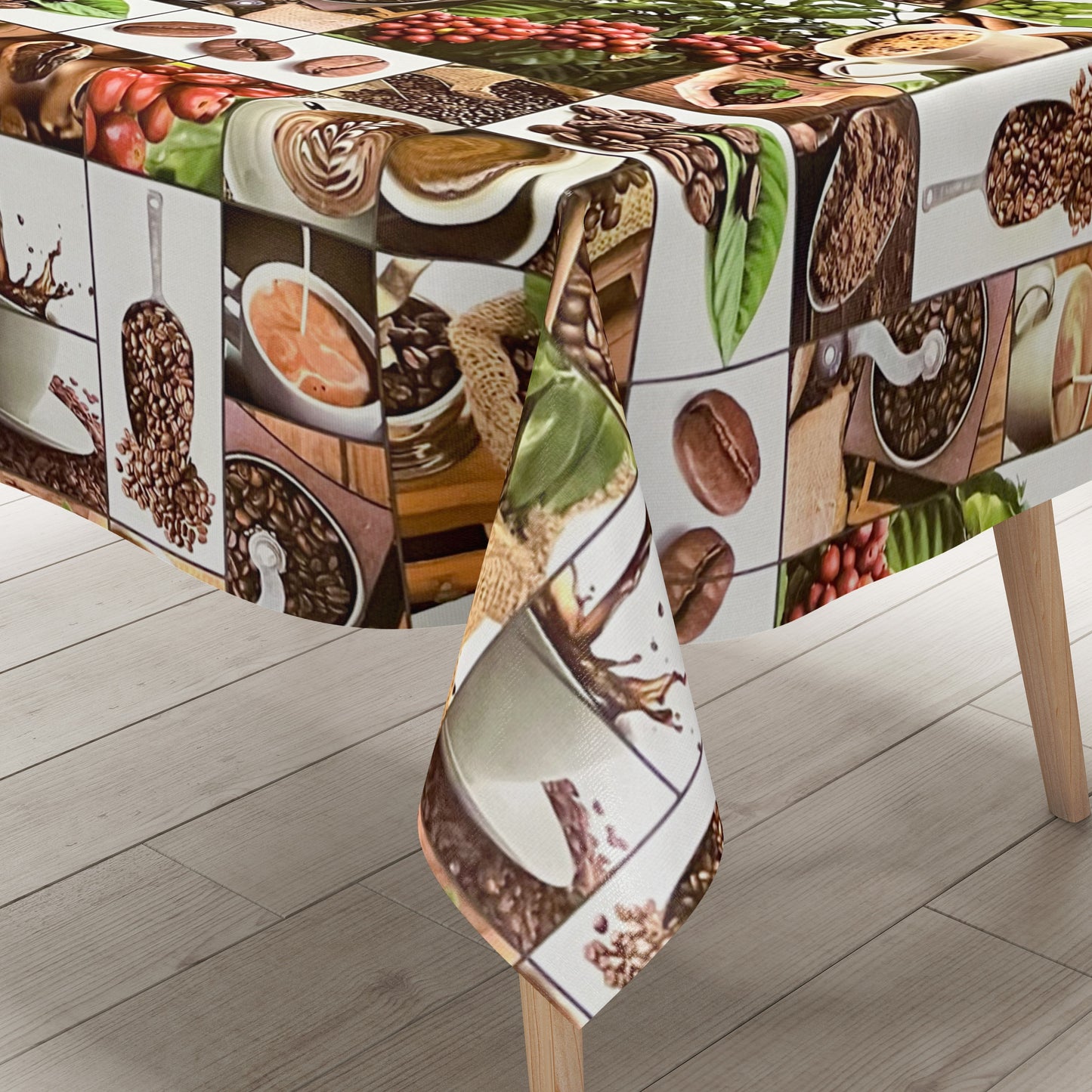 Wachstuch Tischdecke Küche Kaffee Bohnen