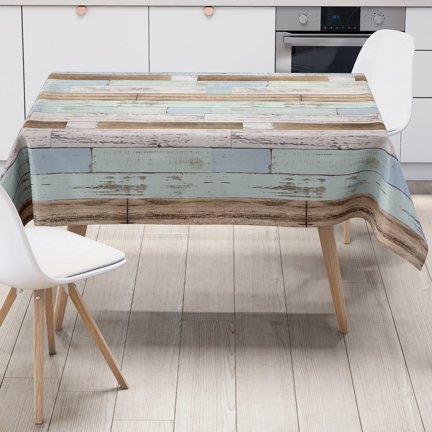 Oilcloth tablecloth K150109 wood look Scandinavian square round oval