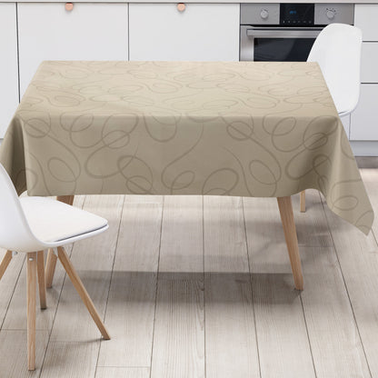 Nappe en toile cirée K150136 Ornements baroques beige crème carré rond ovale