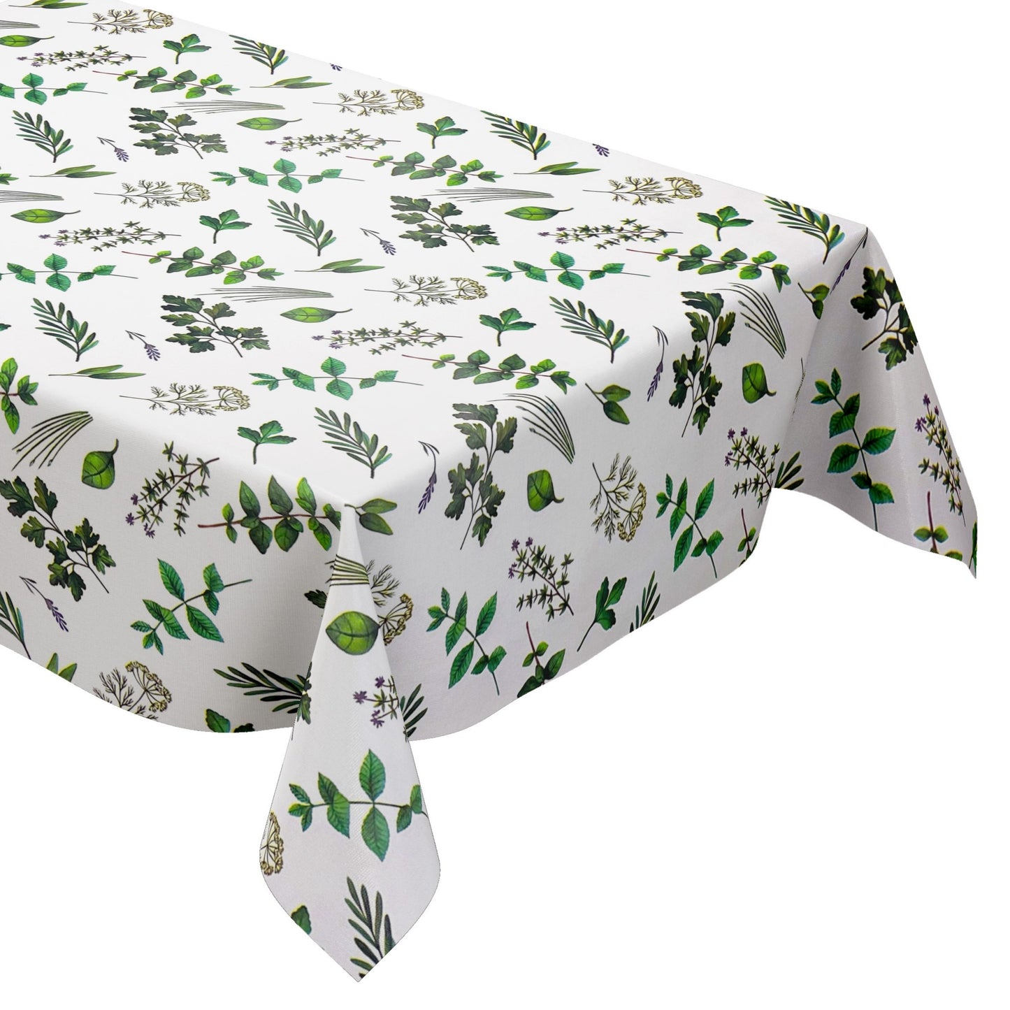 Oilcloth tablecloth K150158 flowers blossoms herbs square round oval