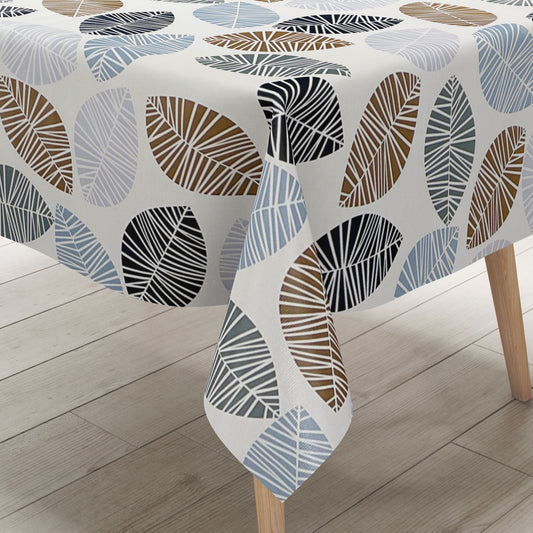 Oilcloth tablecloth K150201 leaves autumn on white square round oval