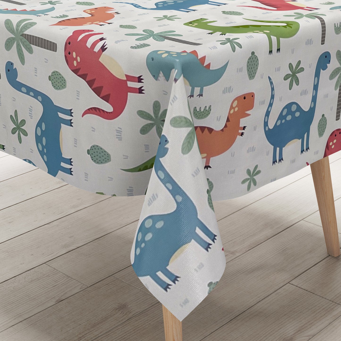 Wachstuch Tischdecke K150215 Dinosaurier Kindermotiv eckig rund oval