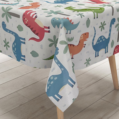 Nappe en toile cirée K150215 motif dinosaure enfant carré rond ovale