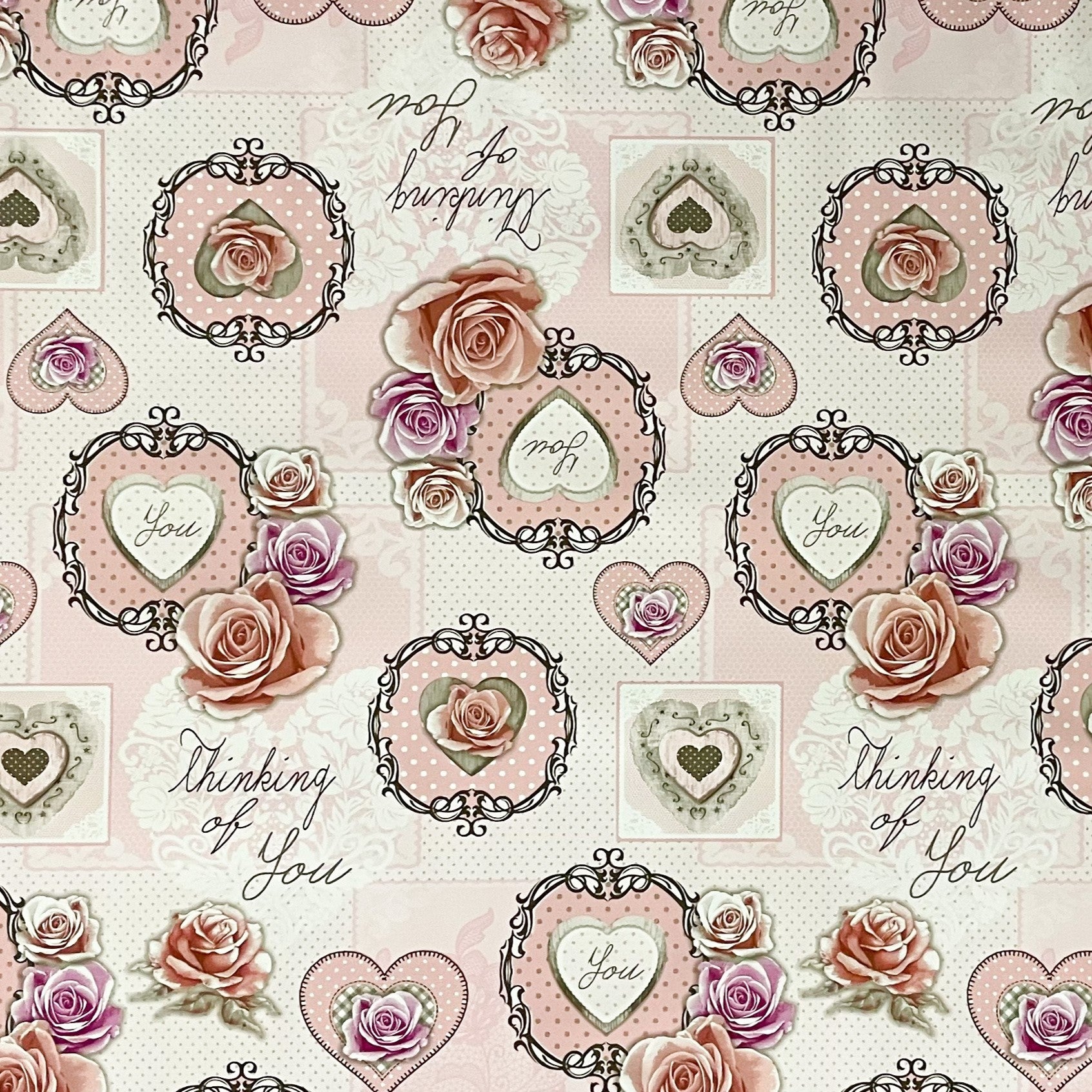 Wachstuchtischdecke Wachstuchtischdecke rosa Rosen Blüten Love