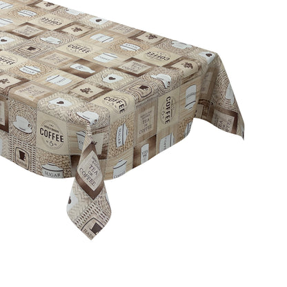 abwaschbare PVC Tischdecke Kücke Kaffee Zucker Tee