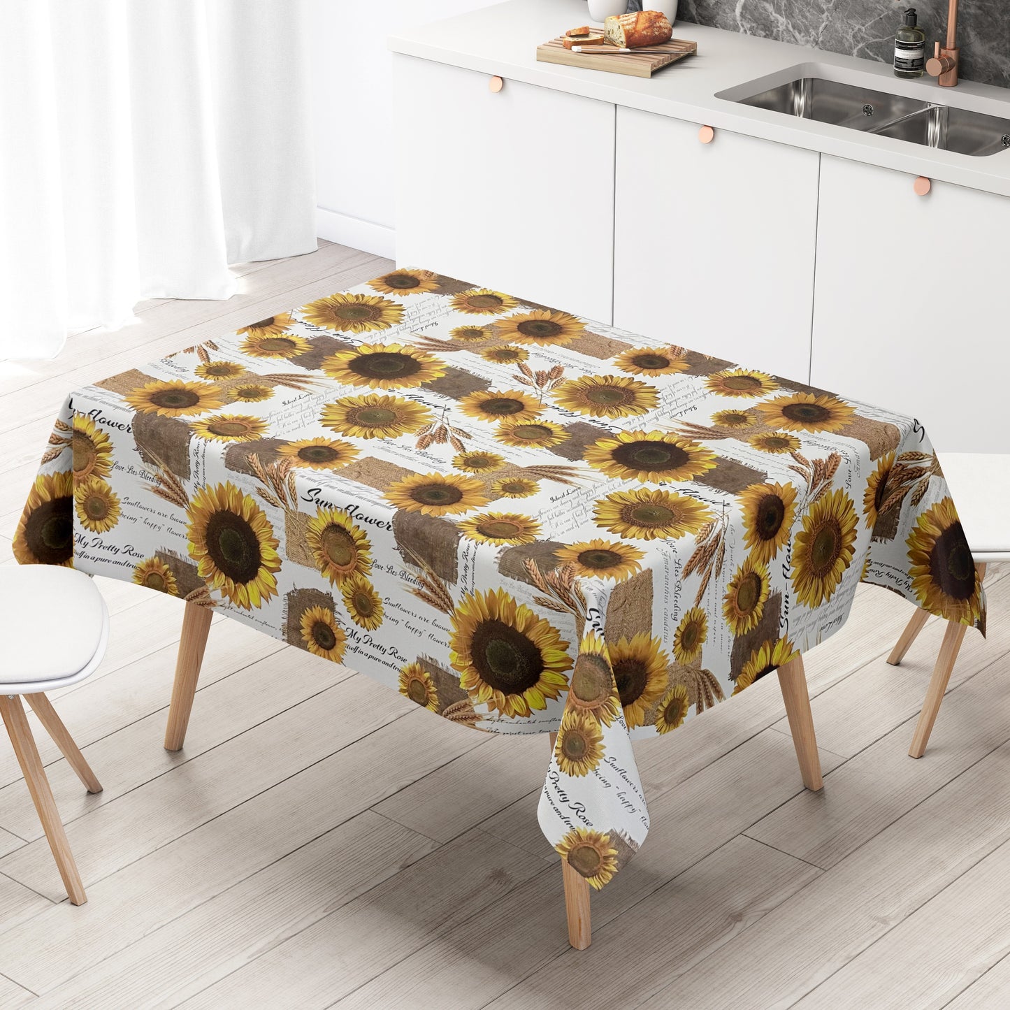 Wachstuchtischdecke Sonnenblumen Blumen Blüten