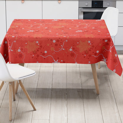 Wachstuch Tischdecke geprägt Weihnachten Skandinavien rot KE00810 eckig rund oval