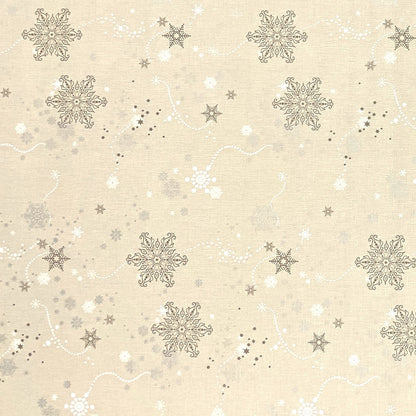 Oilcloth tablecloth embossed Christmas Scandinavia beige KE00820 square round oval