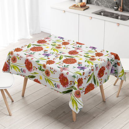 abwaschbare Wachstuch tischdecke bunte blüten blumen eckig rund oval kaufen kevkus
