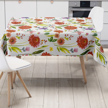 abwaschbare Wachstuch tischdecke bunte blüten blumen eckig rund oval kaufen kevkus