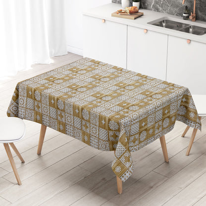 Abwaschbare Tischdecke Ski Holz Alm kevkus eckig rund oval kaufen