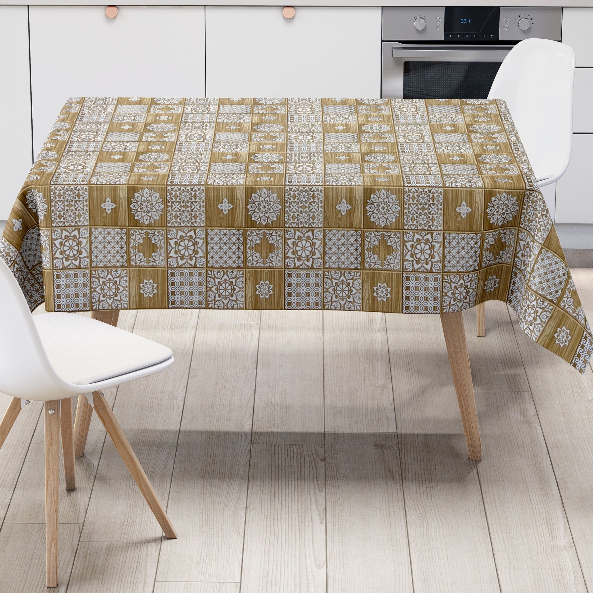 Abwaschbare Tischdecke Ski Holz Alm kevkus eckig rund oval kaufen