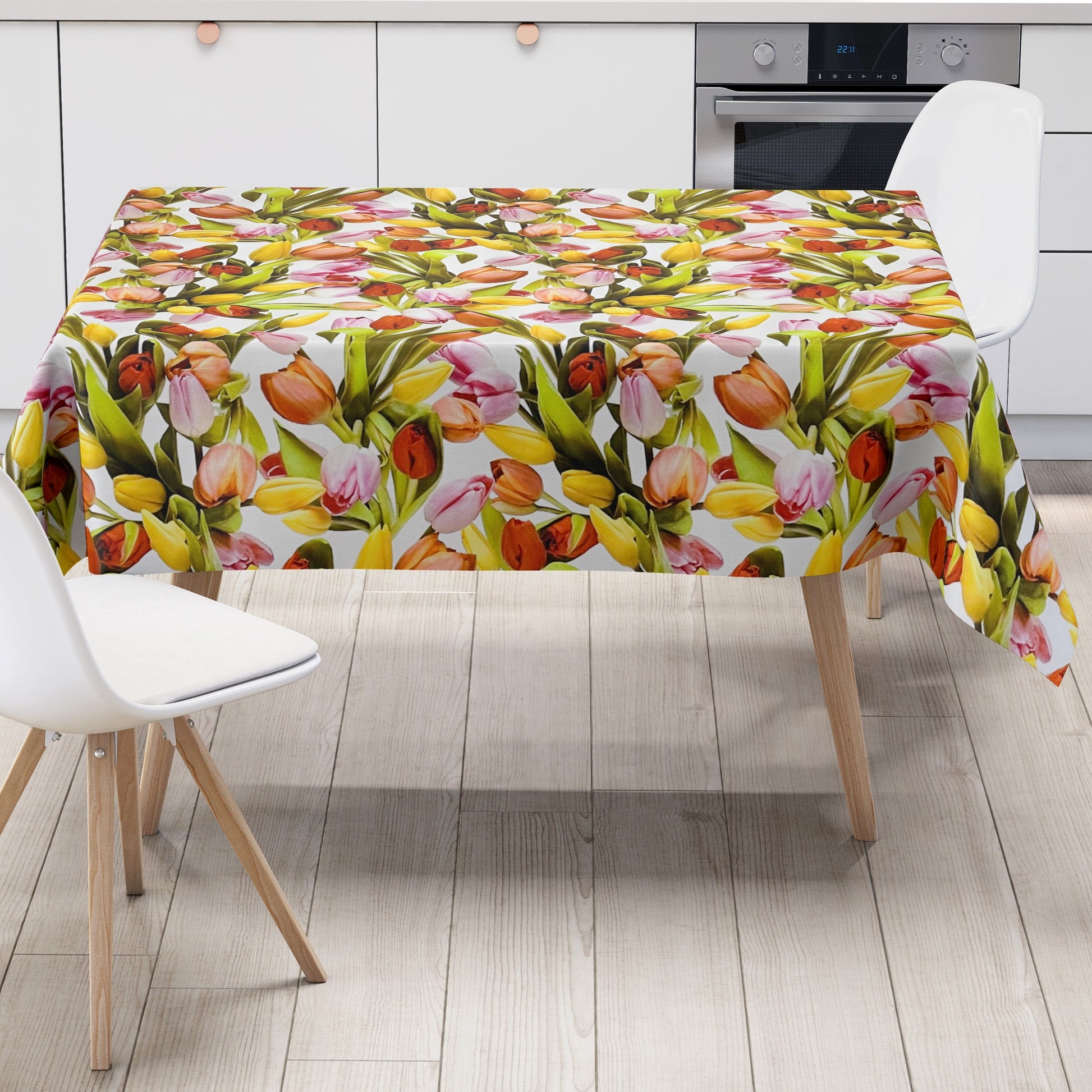Wachstuch Tischdecke Frühjahr Tulpen