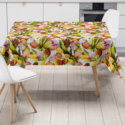 Wachstuch Tischdecke Frühjahr Tulpen